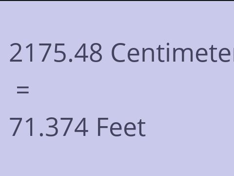 2175.48 CM TO FEET