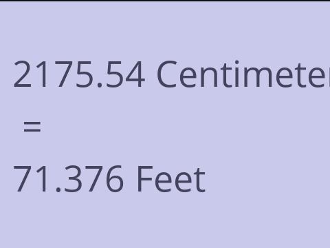2175.54 CM TO FEET