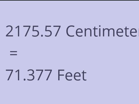 2175.57 CM TO FEET