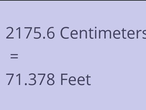 2175.6 CM TO FEET