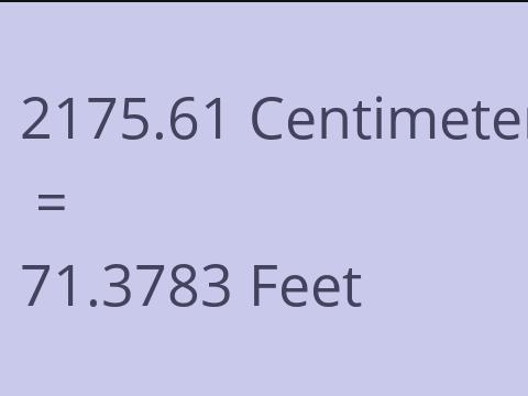 2175.61 CM TO FEET