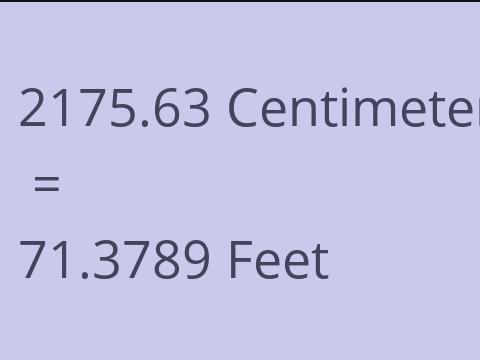 2175.63 CM TO FEET