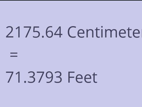 2175.64 CM TO FEET