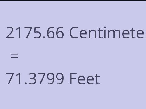 2175.66 CM TO FEET