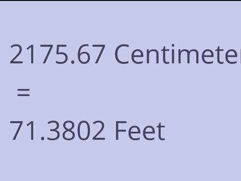 2175.67 CM TO FEET