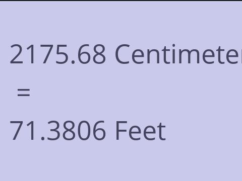 2175.68 CM TO FEET