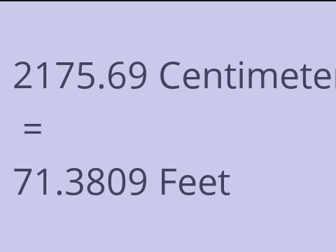2175.69 CM TO FEET