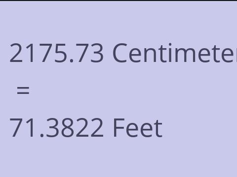 2175.73 CM TO FEET