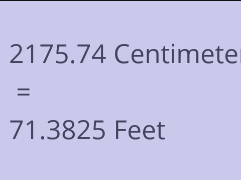 2175.74 CM TO FEET