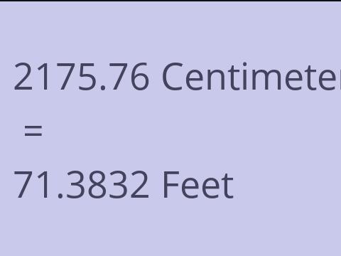2175.76 CM TO FEET