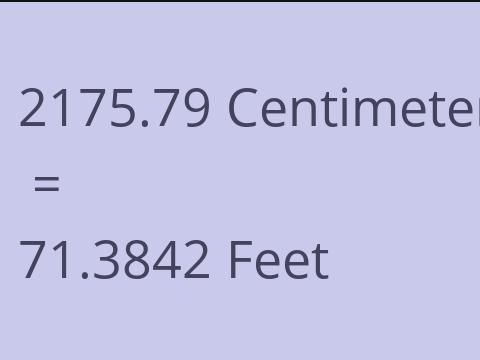 2175.79 CM TO FEET