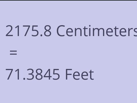 2175.8 CM TO FEET