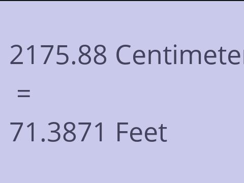 2175.88 CM TO FEET