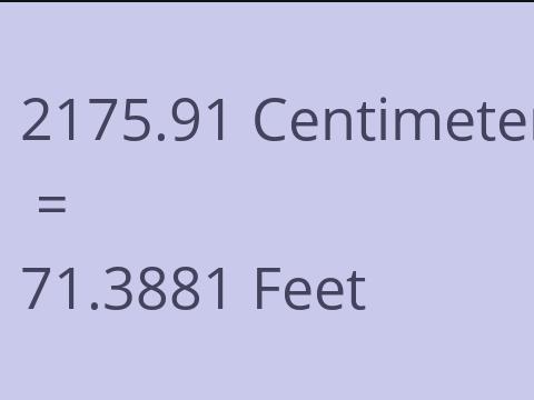 2175.91 CM TO FEET