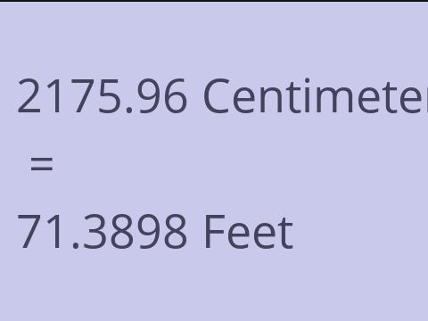 2175.96 CM TO FEET