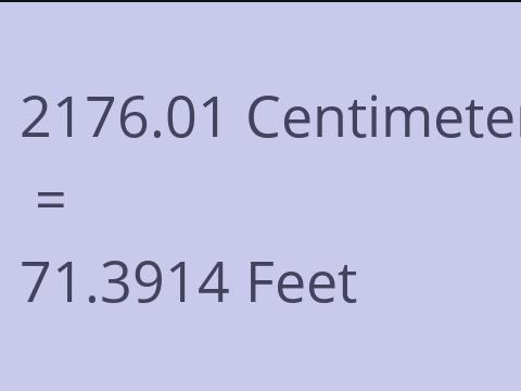 2176.01 CM TO FEET