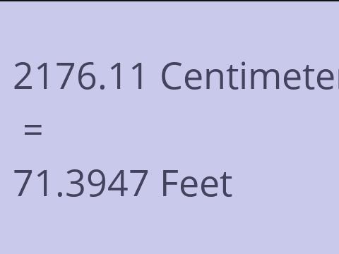 2176.11 CM TO FEET