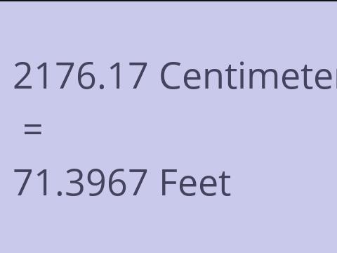 2176.17 CM TO FEET