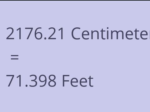 2176.21 CM TO FEET