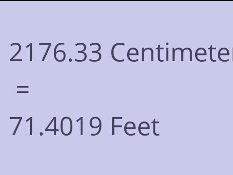 2176.33 CM TO FEET