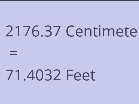 2176.37 CM TO FEET