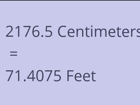 2176.5 CM TO FEET