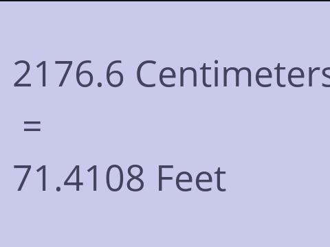 2176.6 CM TO FEET