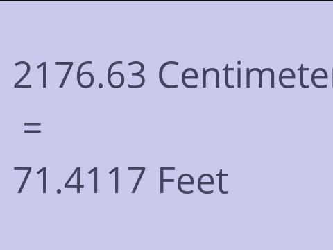 2176.63 CM TO FEET