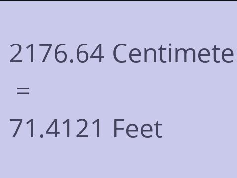 2176.64 CM TO FEET