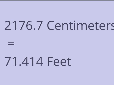 2176.7 CM TO FEET