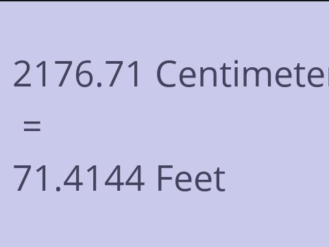 2176.71 CM TO FEET