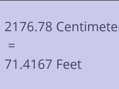 2176.78 CM TO FEET