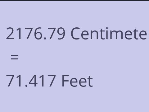 2176.79 CM TO FEET