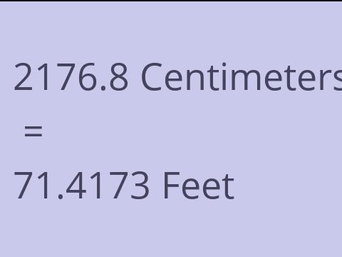 2176.8 CM TO FEET