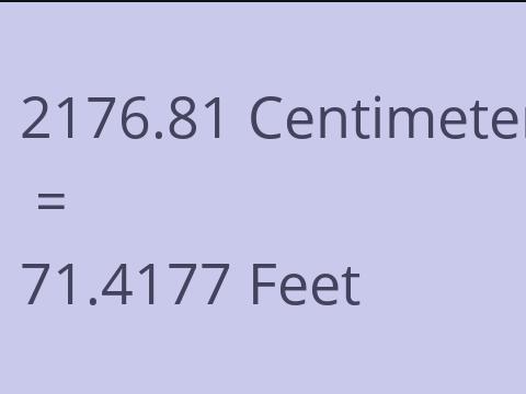 2176.81 CM TO FEET