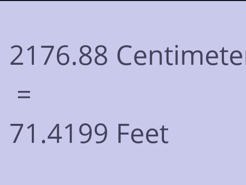 2176.88 CM TO FEET