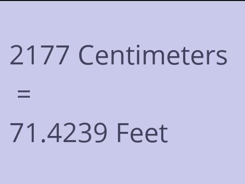 2177 CM TO FEET