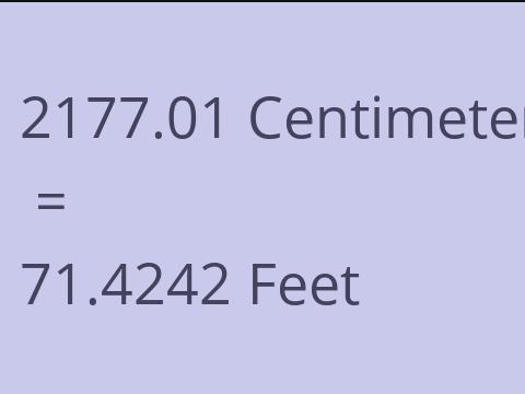 2177.01 CM TO FEET