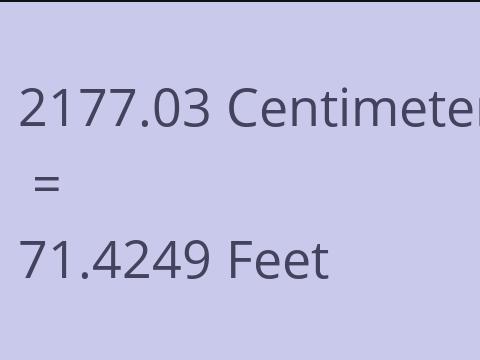 2177.03 CM TO FEET