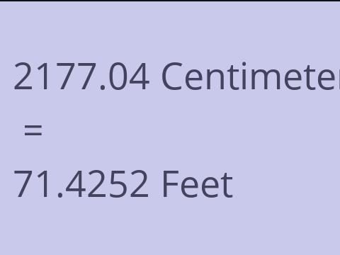 2177.04 CM TO FEET