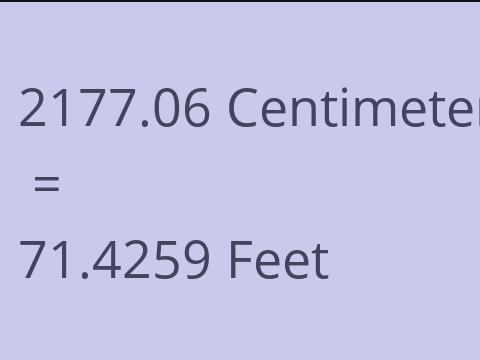2177.06 CM TO FEET