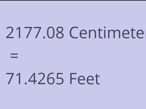 2177.08 CM TO FEET