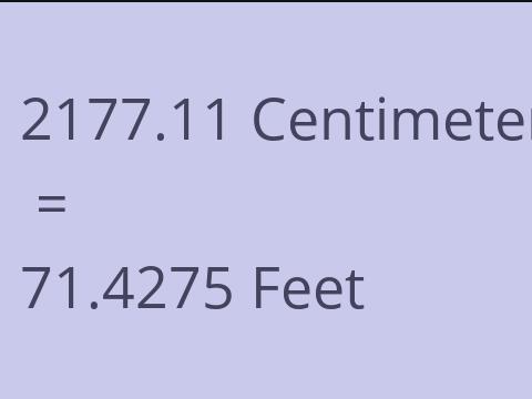 2177.11 CM TO FEET