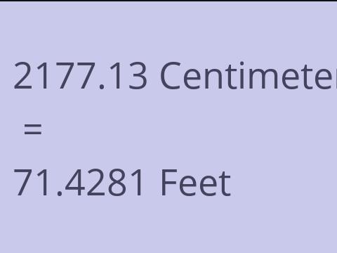 2177.13 CM TO FEET