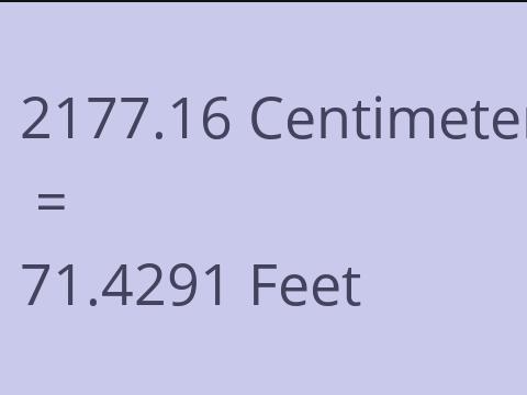 2177.16 CM TO FEET