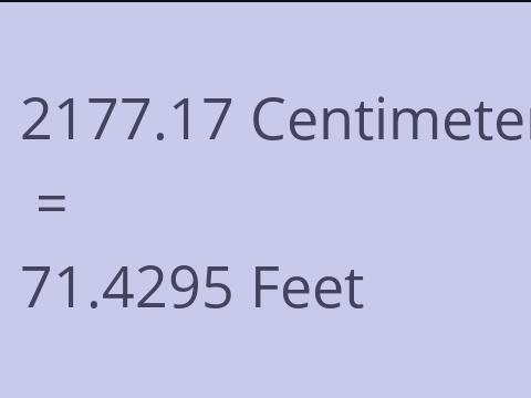 2177.17 CM TO FEET