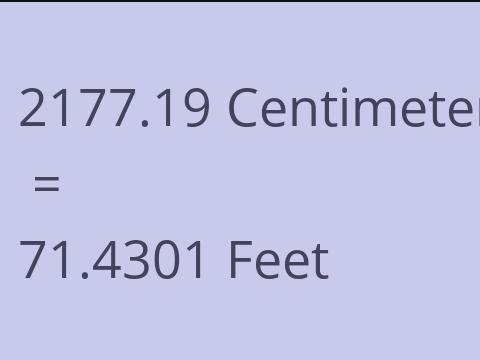 2177.19 CM TO FEET