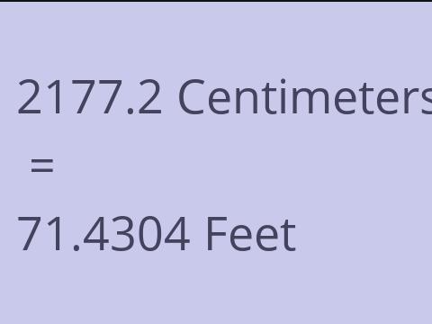 2177.2 CM TO FEET