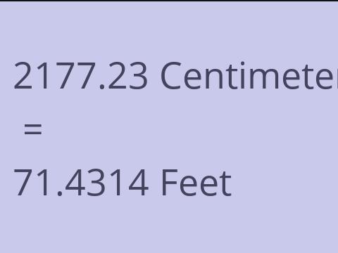2177.23 CM TO FEET