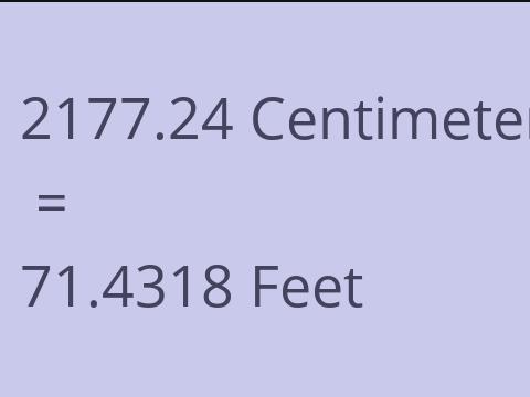 2177.24 CM TO FEET